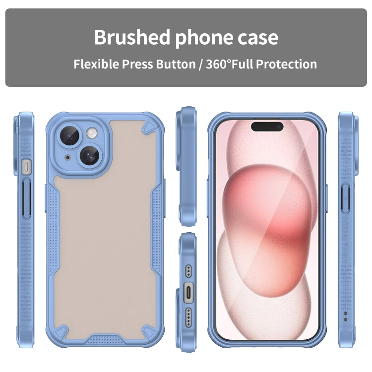 For iPhone 15 Plus Armor Glaze PC Hybrid TPU Phone Case