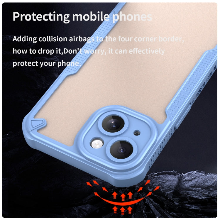 For iPhone 15 Plus Armor Glaze PC Hybrid TPU Phone Case