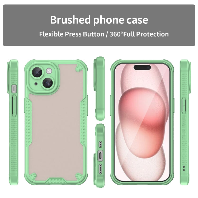 For iPhone 15 Plus Armor Glaze PC Hybrid TPU Phone Case