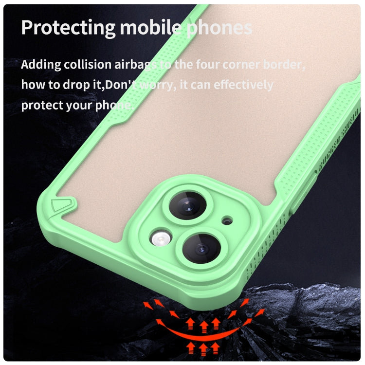 For iPhone 15 Plus Armor Glaze PC Hybrid TPU Phone Case