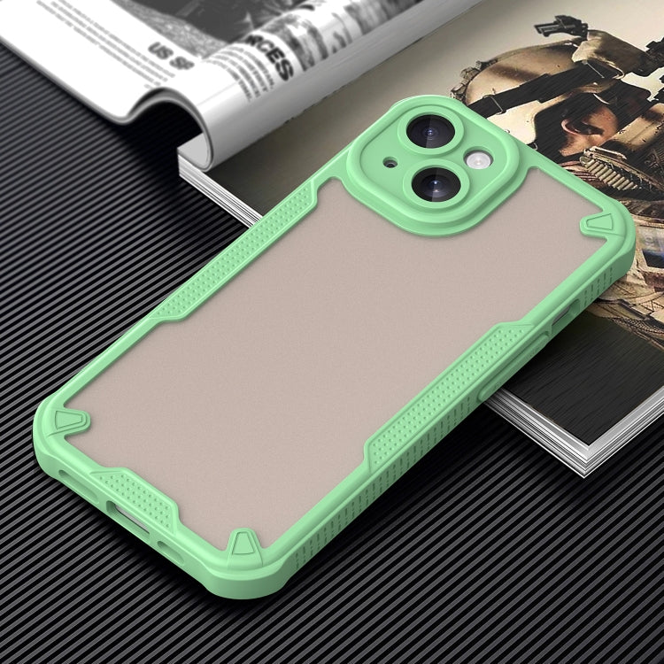 For iPhone 15 Plus Armor Glaze PC Hybrid TPU Phone Case