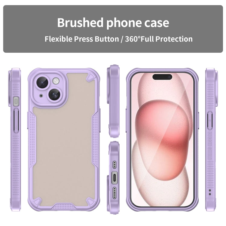 For iPhone 15 Plus Armor Glaze PC Hybrid TPU Phone Case