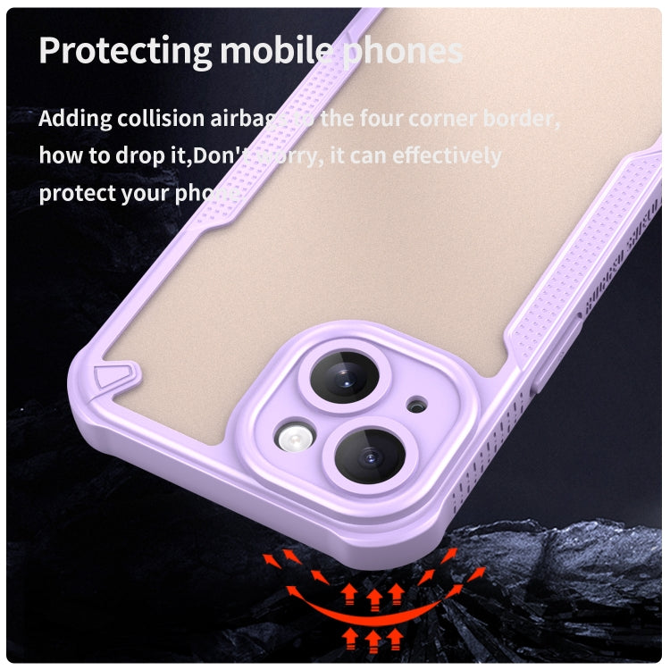 For iPhone 15 Plus Armor Glaze PC Hybrid TPU Phone Case