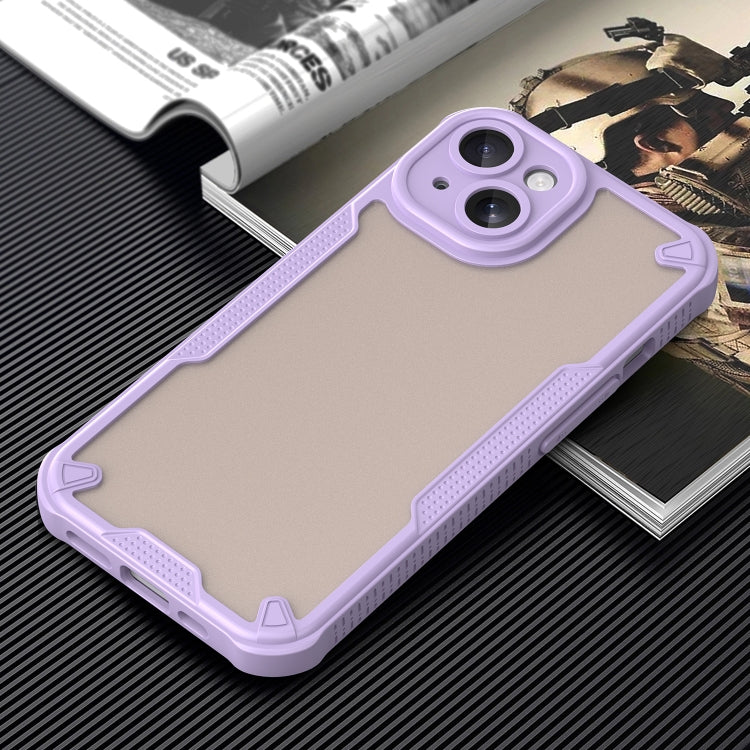 For iPhone 15 Plus Armor Glaze PC Hybrid TPU Phone Case