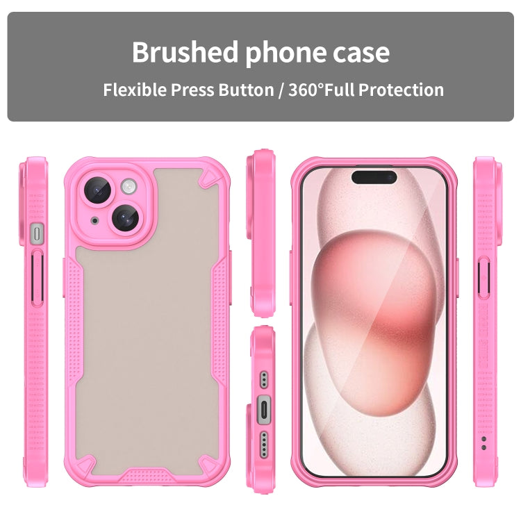 For iPhone 15 Armor Glaze PC Hybrid TPU Phone Case