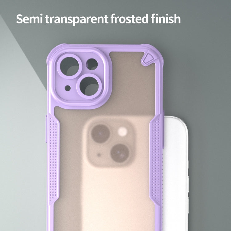 For iPhone 15 Armor Glaze PC Hybrid TPU Phone Case
