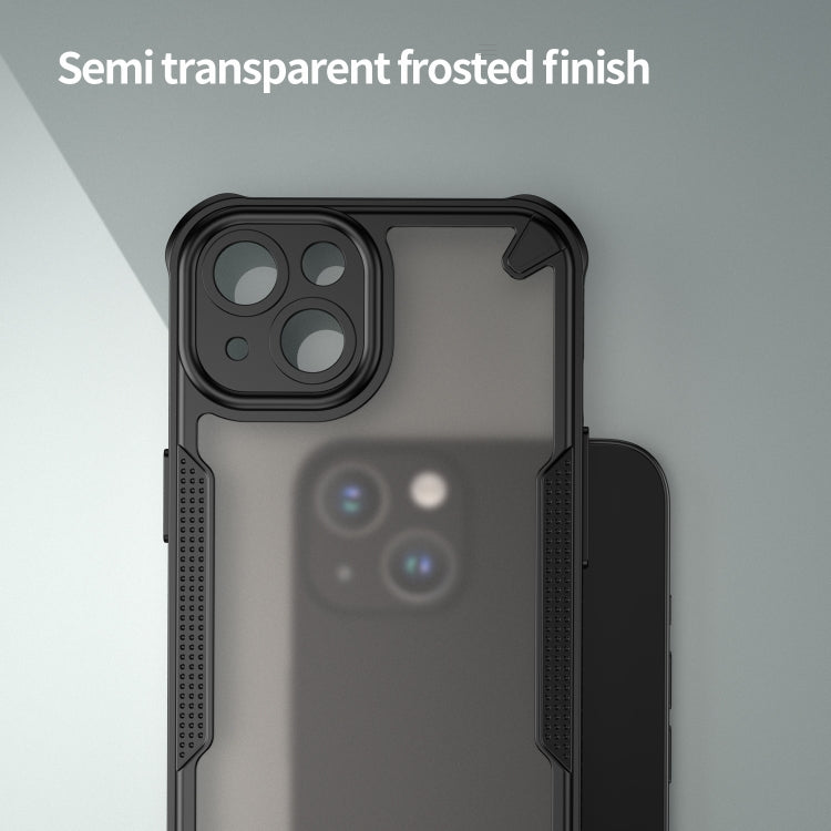 For iPhone 14 Armor Glaze PC Hybrid TPU Phone Case