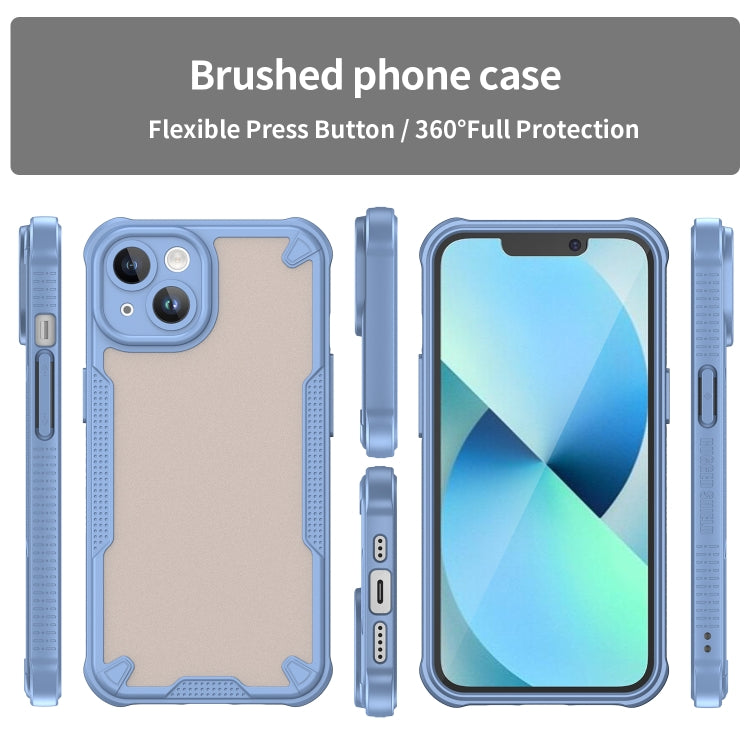 For iPhone 14 Armor Glaze PC Hybrid TPU Phone Case