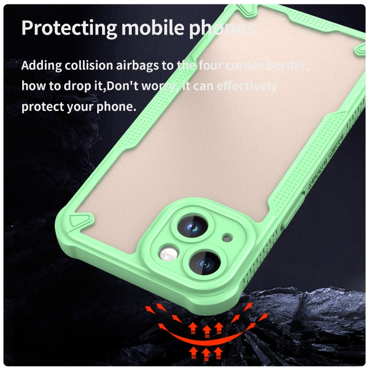 For iPhone 14 Armor Glaze PC Hybrid TPU Phone Case