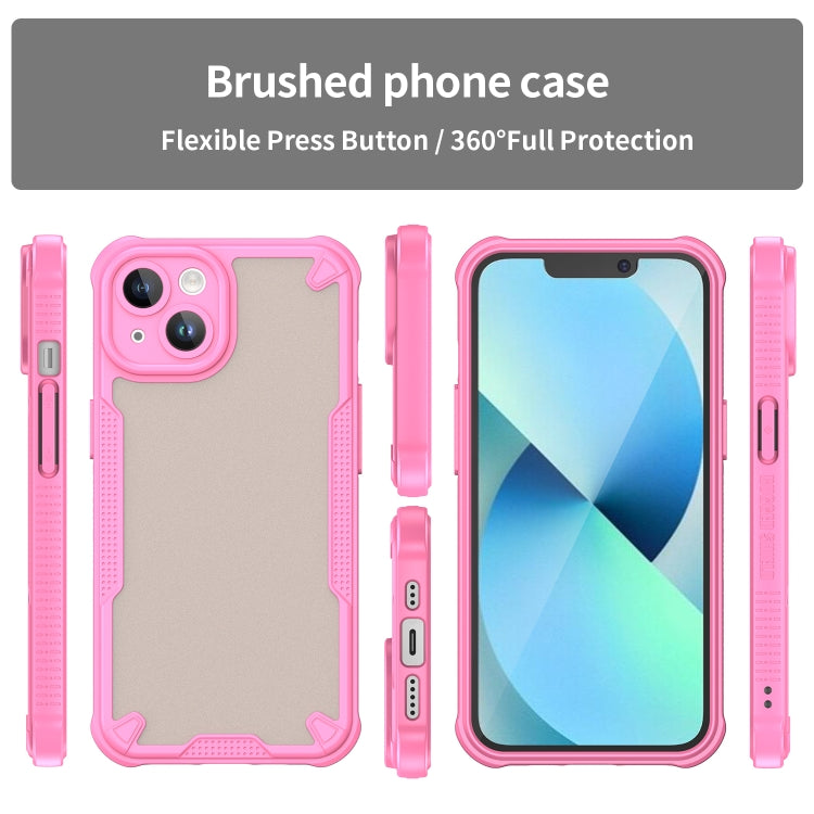 For iPhone 14 Plus Armor Glaze PC Hybrid TPU Phone Case