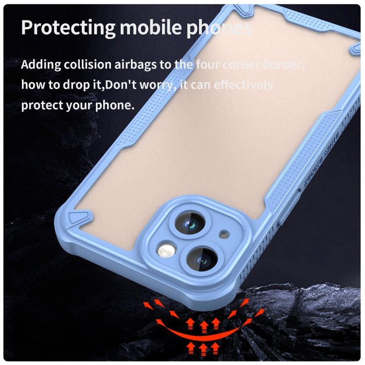 For iPhone 14 Plus Armor Glaze PC Hybrid TPU Phone Case
