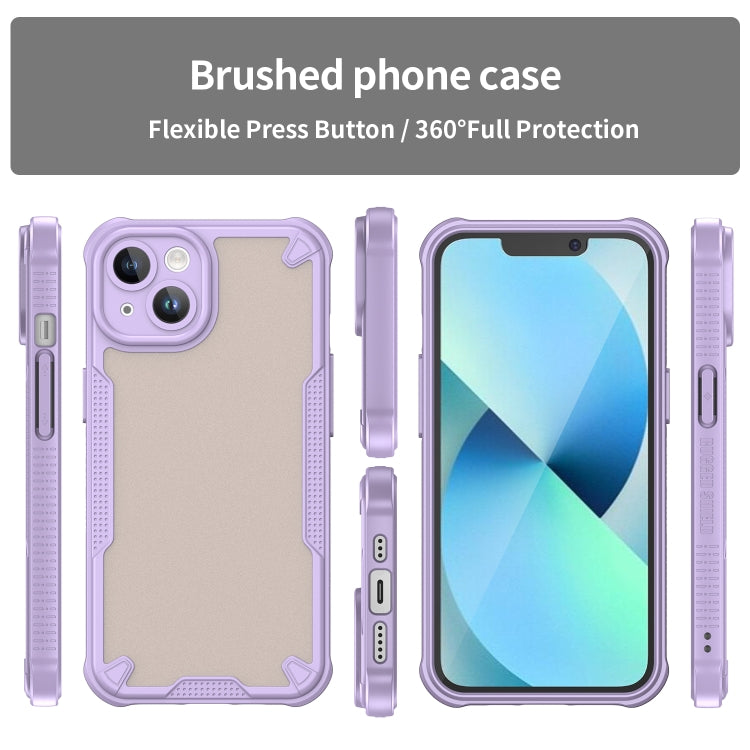 For iPhone 14 Plus Armor Glaze PC Hybrid TPU Phone Case
