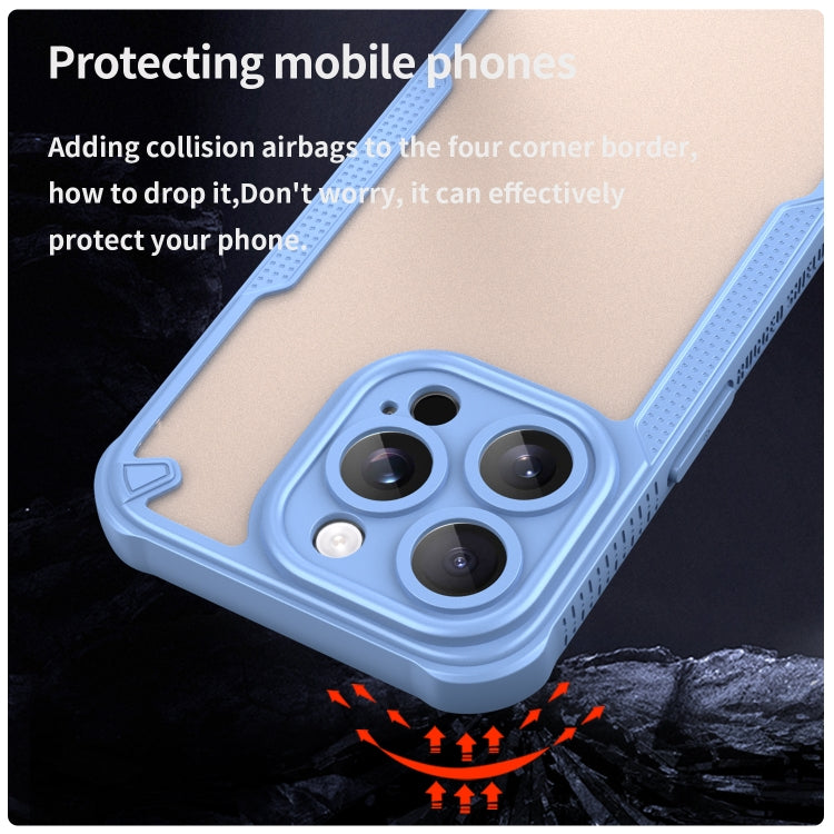 For iPhone 14 Pro Max Armor Glaze PC Hybrid TPU Phone Case