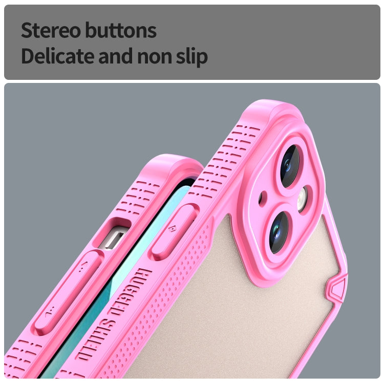 For iPhone 13 Armor Glaze PC Hybrid TPU Phone Case