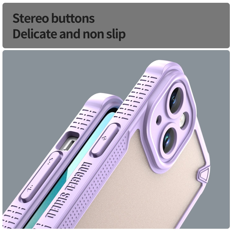 For iPhone 13 Armor Glaze PC Hybrid TPU Phone Case