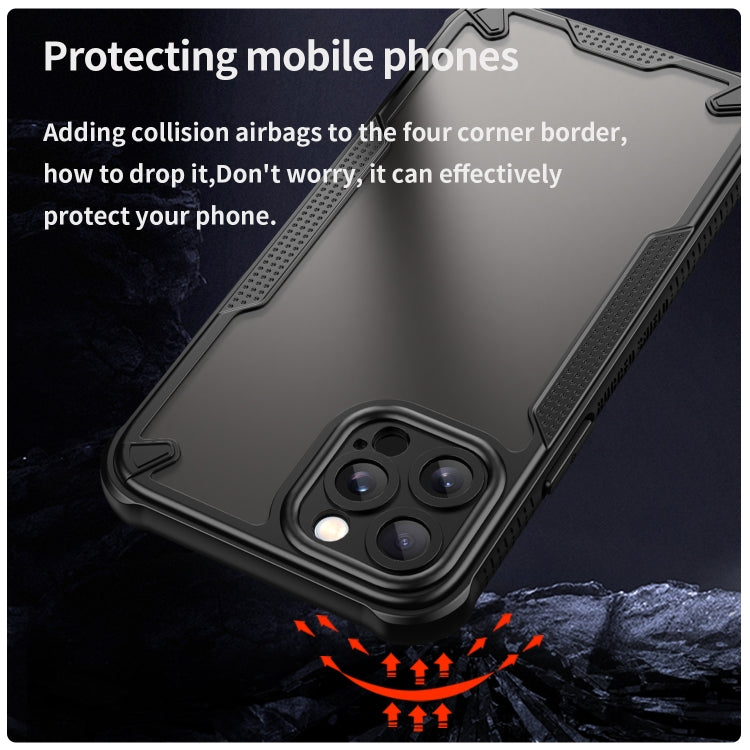 For iPhone 12 Pro Max Armor Glaze PC Hybrid TPU Phone Case