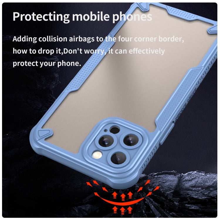 For iPhone 12 Pro Max Armor Glaze PC Hybrid TPU Phone Case