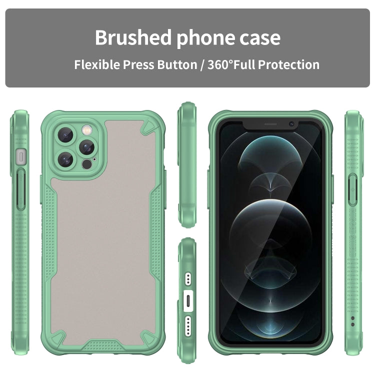 For iPhone 12 Pro Max Armor Glaze PC Hybrid TPU Phone Case