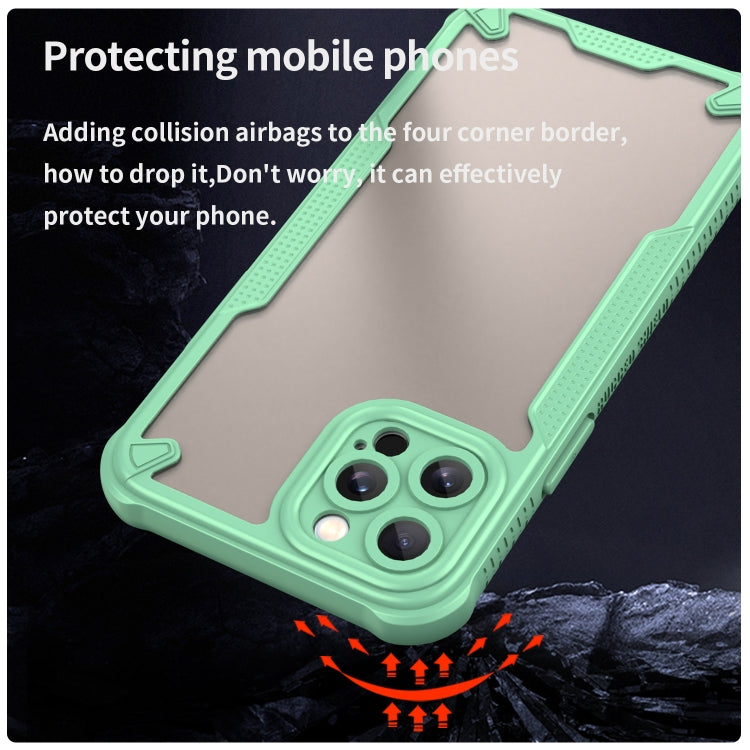 For iPhone 12 Pro Max Armor Glaze PC Hybrid TPU Phone Case