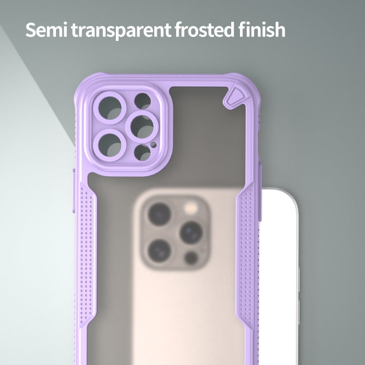 For iPhone 12 Pro Max Armor Glaze PC Hybrid TPU Phone Case