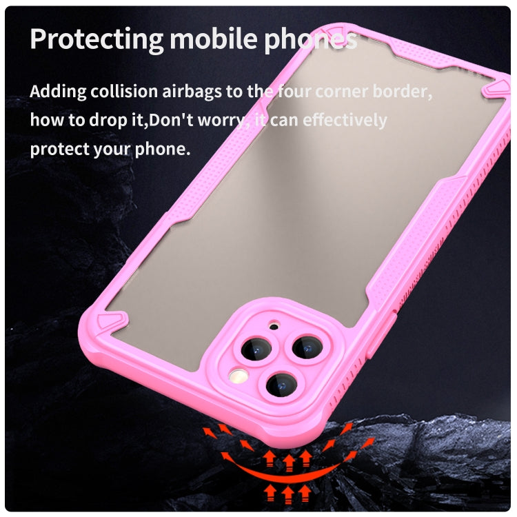 For iPhone 11 Pro Max Armor Glaze PC Hybrid TPU Phone Case