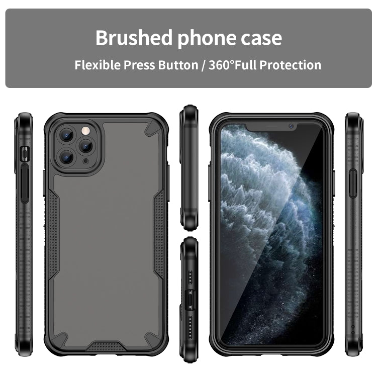 For iPhone 11 Pro Max Armor Glaze PC Hybrid TPU Phone Case