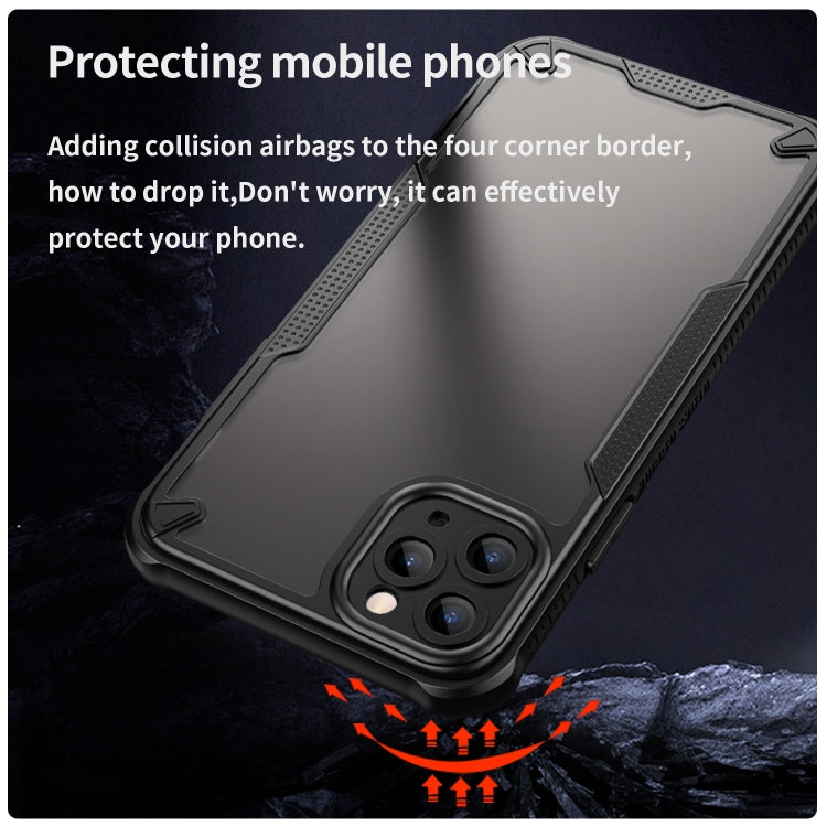 For iPhone 11 Pro Max Armor Glaze PC Hybrid TPU Phone Case