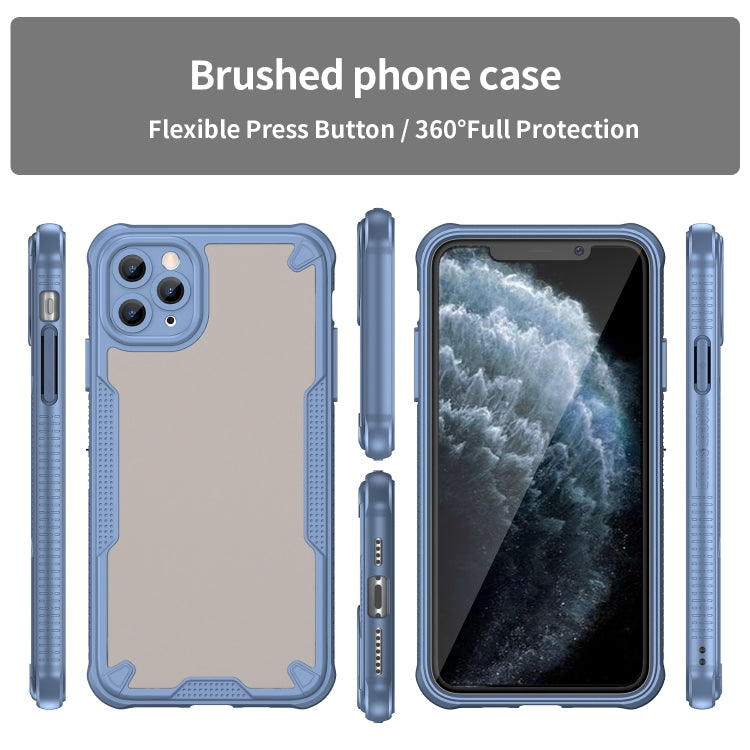 For iPhone 11 Pro Max Armor Glaze PC Hybrid TPU Phone Case