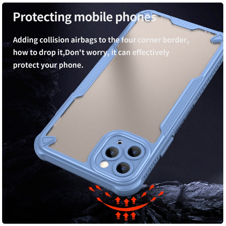 For iPhone 11 Pro Max Armor Glaze PC Hybrid TPU Phone Case