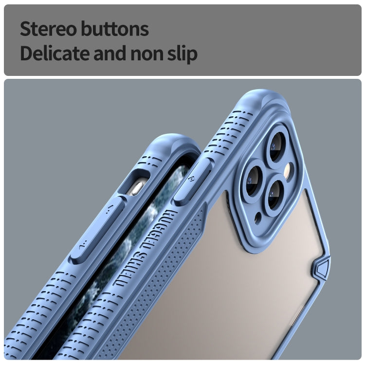 For iPhone 11 Pro Max Armor Glaze PC Hybrid TPU Phone Case