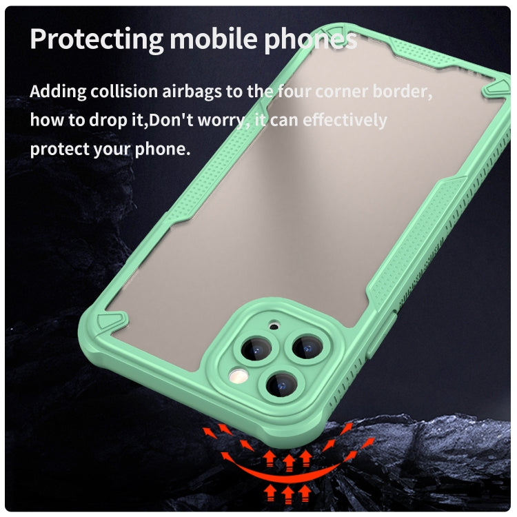 For iPhone 11 Pro Max Armor Glaze PC Hybrid TPU Phone Case
