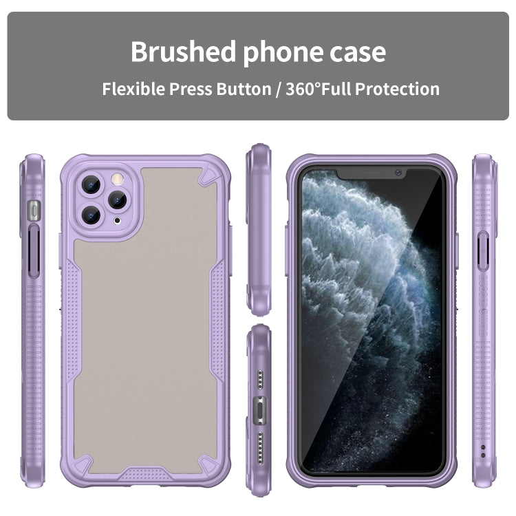 For iPhone 11 Pro Max Armor Glaze PC Hybrid TPU Phone Case