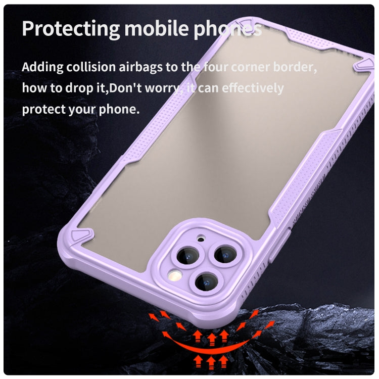 For iPhone 11 Pro Max Armor Glaze PC Hybrid TPU Phone Case