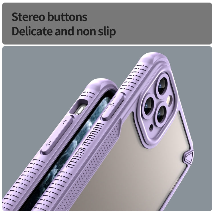 For iPhone 11 Pro Max Armor Glaze PC Hybrid TPU Phone Case