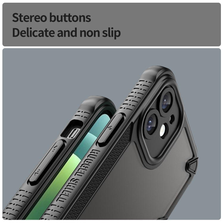 For iPhone 11 Armor Glaze PC Hybrid TPU Phone Case