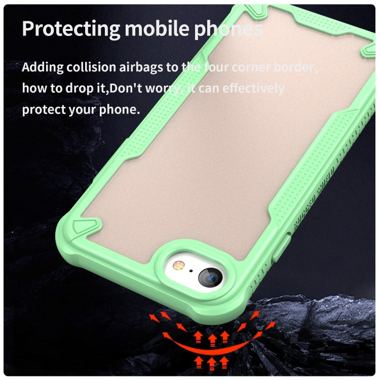 For iPhone SE 2020 Armor Glaze PC Hybrid TPU Phone Case