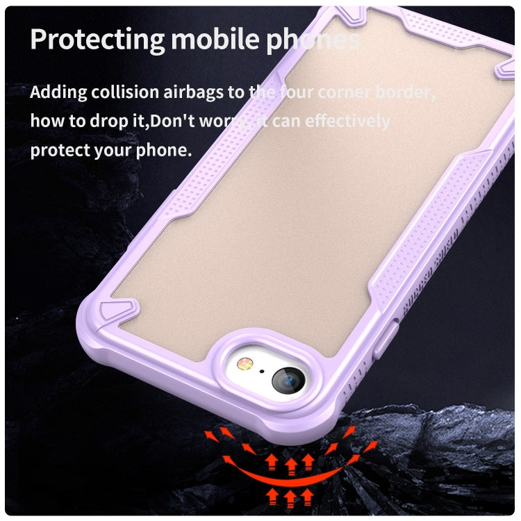 For iPhone SE 2020 Armor Glaze PC Hybrid TPU Phone Case