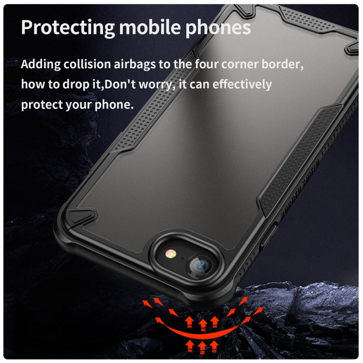 For iPhone SE 2022 Armor Glaze PC Hybrid TPU Phone Case