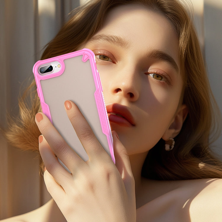 For iPhone 8 Plus Armor Glaze PC Hybrid TPU Phone Case