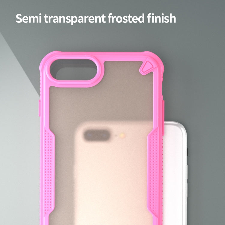 For iPhone 8 Plus Armor Glaze PC Hybrid TPU Phone Case