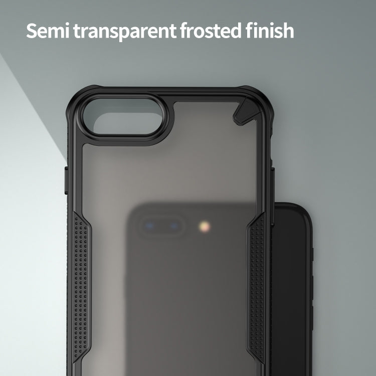 For iPhone 8 Plus Armor Glaze PC Hybrid TPU Phone Case