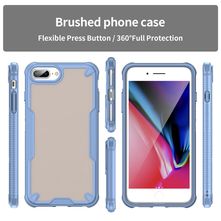 For iPhone 8 Plus Armor Glaze PC Hybrid TPU Phone Case