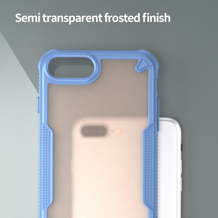 For iPhone 8 Plus Armor Glaze PC Hybrid TPU Phone Case
