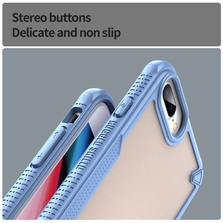 For iPhone 8 Plus Armor Glaze PC Hybrid TPU Phone Case