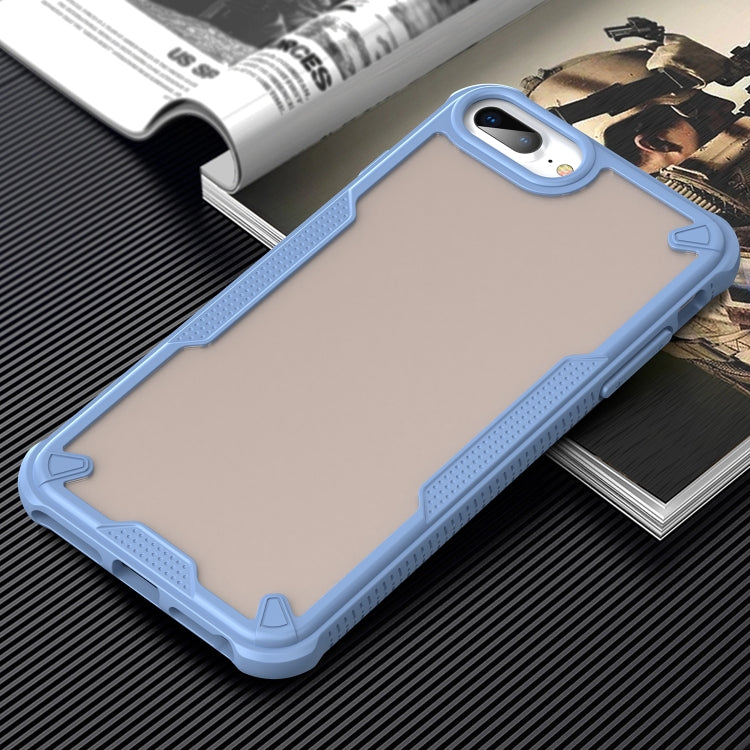 For iPhone 8 Plus Armor Glaze PC Hybrid TPU Phone Case
