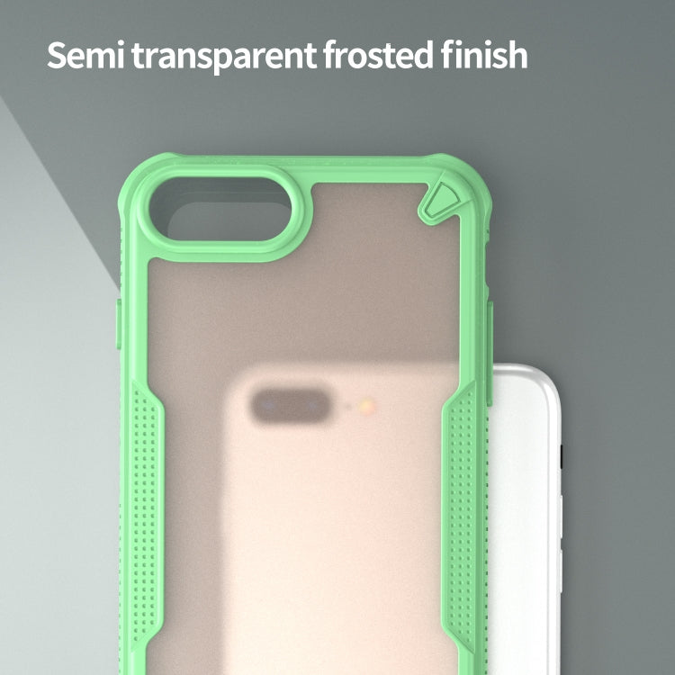 For iPhone 8 Plus Armor Glaze PC Hybrid TPU Phone Case