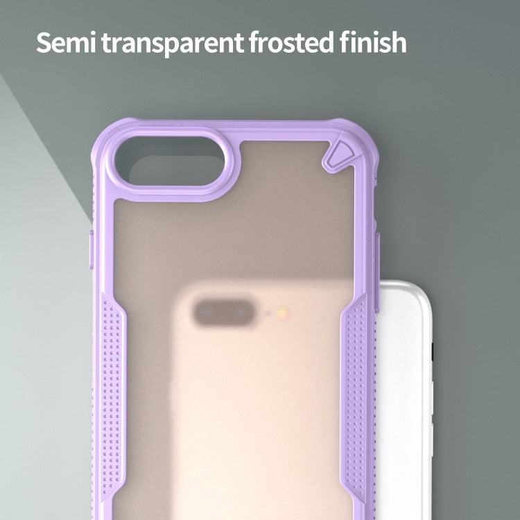 For iPhone 8 Plus Armor Glaze PC Hybrid TPU Phone Case