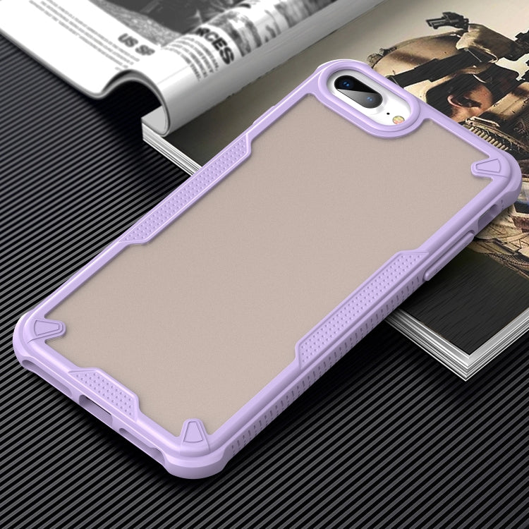 For iPhone 8 Plus Armor Glaze PC Hybrid TPU Phone Case