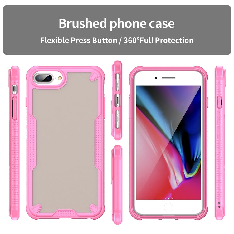 For iPhone 7 Plus Armor Glaze PC Hybrid TPU Phone Case