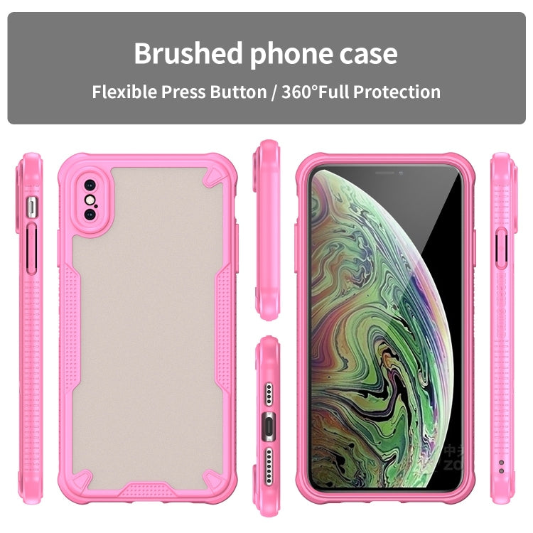 For iPhone XS Max Armor Glaze PC Hybrid TPU Phone Case